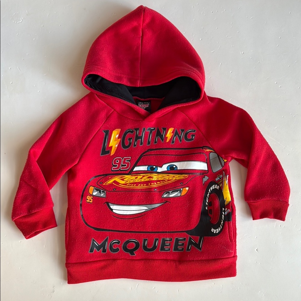 Disney Cars Lighting McQueen Hoodie Sweatshirt Boys 2T